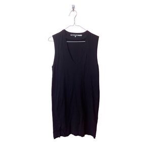 Pam & Gela Women's Cutout Neckline Sleeveless Shift Mini Dress Black Medium
